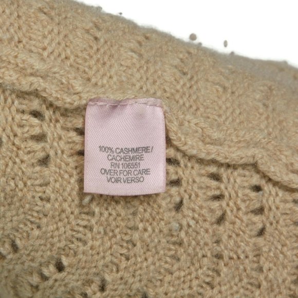 Calypso 100% Cashmere Long Cardigan Almond Brown Sweater Womens S/M (blemish)936 - Picture 5 of 8